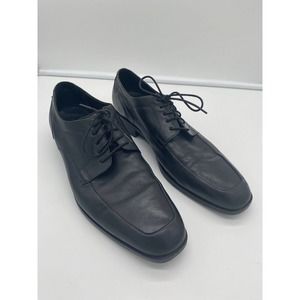 Cole Haan Mens Grand Leather Air Insoles Oxford Lace Up Dress Shoes Black 10.5‎